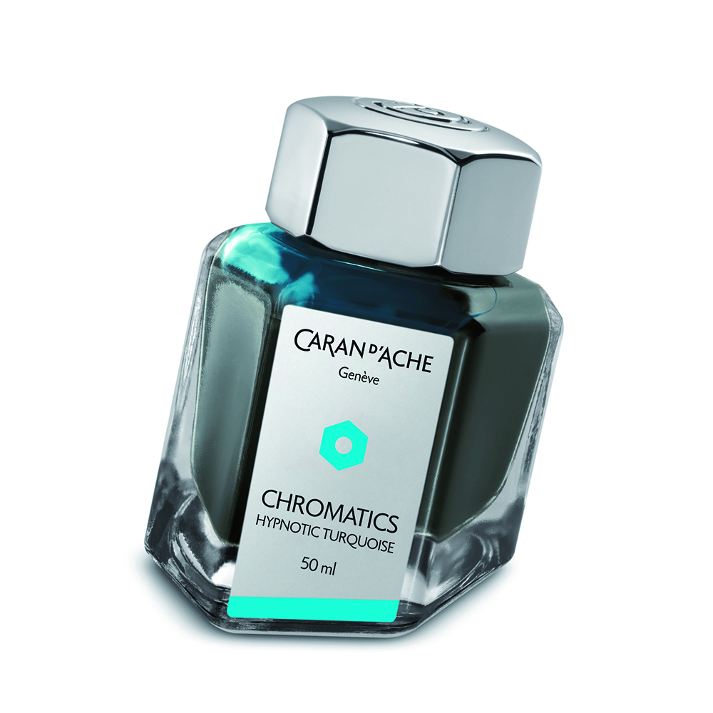 Tinta verde vibrante Caran d'Ache Chromatics - Frasco de tinta de 50 ml