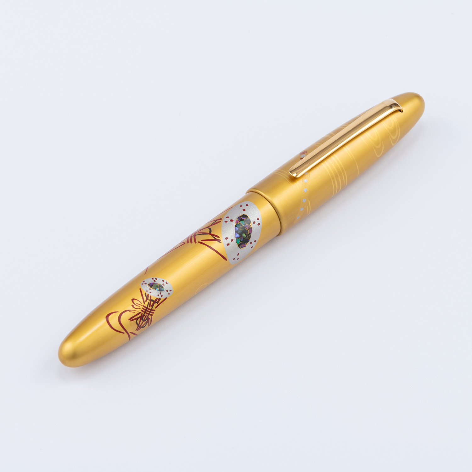 Taccia Kin-ji Maki-e Urushi Gyoku-in Tsuzumi Fountain pen
