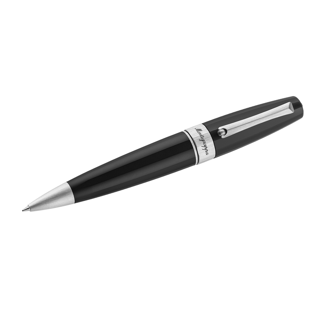 Montegrappa Magnifica Black Satin Stainless Steel Ballpoint Montegrappa Magnifica Black Satin Stainless Steel Ballpoint