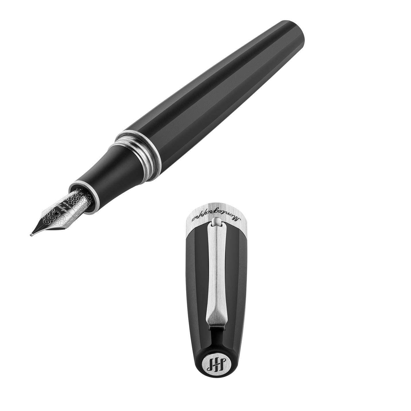 Montegrappa Magnifica Black Satin Stainless Steel Ballpoint Montegrappa Magnifica Black Satin Stainless Steel Ballpoint