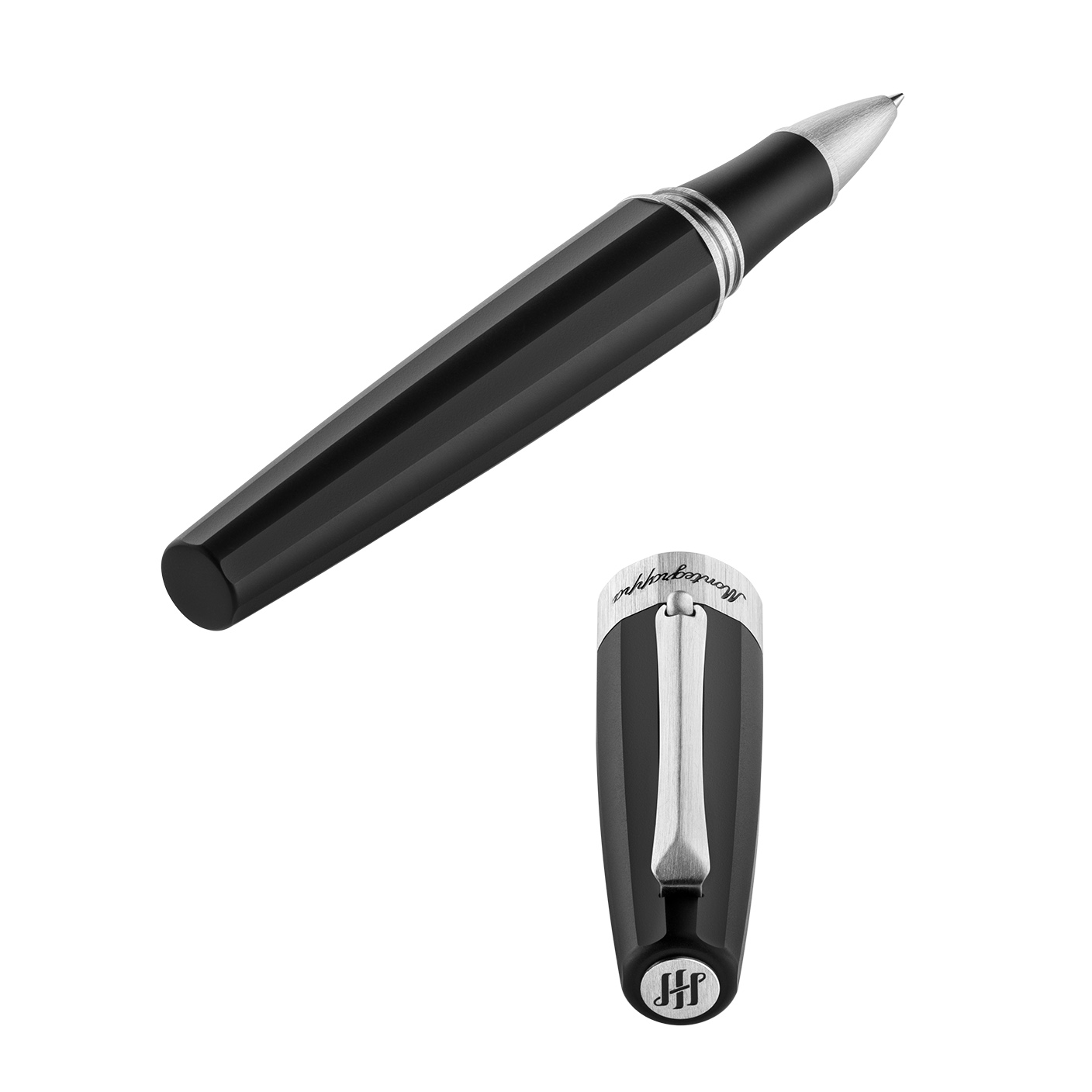 Montegrappa Magnifica Black Satin Stainless Steel Ballpoint Montegrappa Magnifica Black Satin Stainless Steel Ballpoint