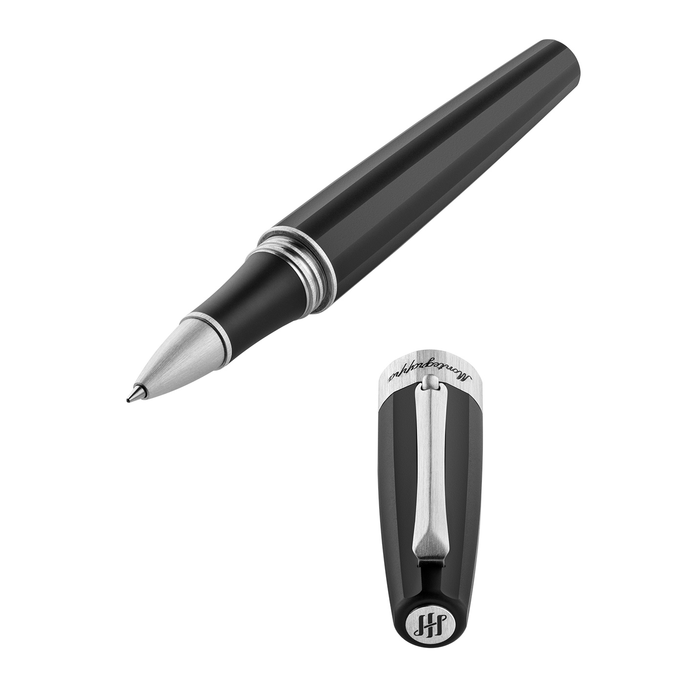 Montegrappa Magnifica Black Satin Stainless Steel Ballpoint Montegrappa Magnifica Black Satin Stainless Steel Ballpoint
