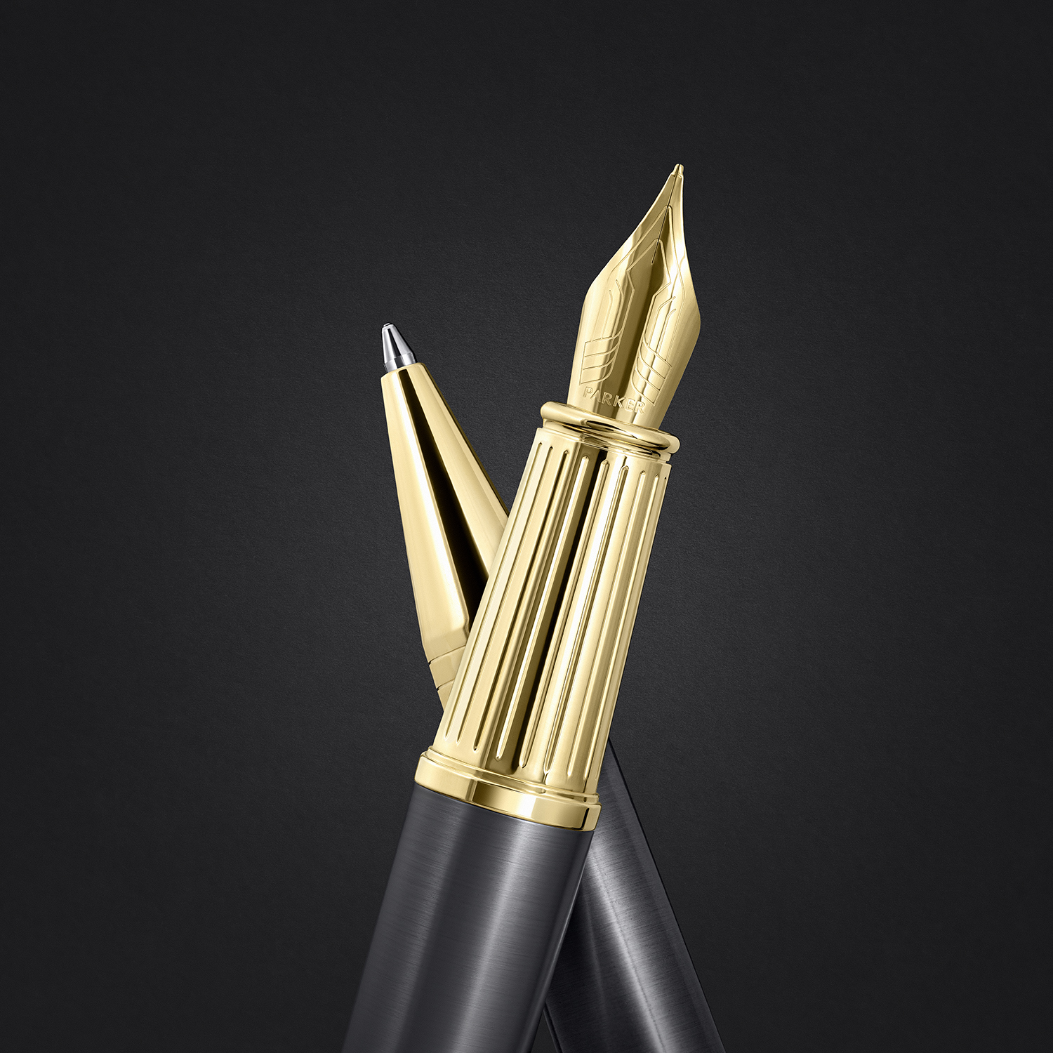 Parker Ingenuity Pioneers Collection Arrow Grey Lacquer GT Fountain pen Parker Ingenuity Pioneers Collection Arrow Grey Lacquer GT Fountain pen