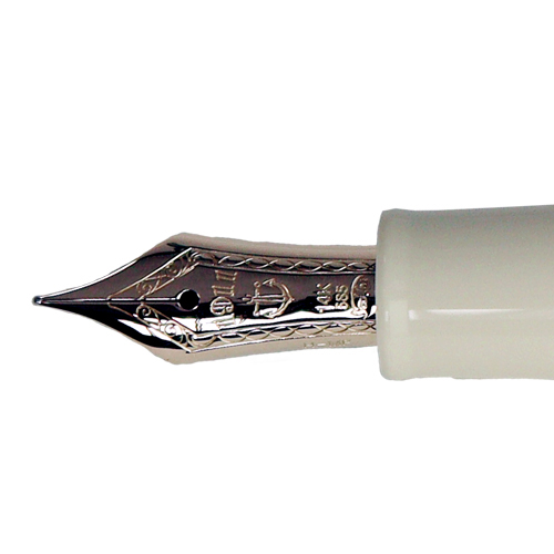 Stylo Plume Sailor Professional Gear Slim Mini - Pointe Or 14 Carats MF, Résine Ivoire